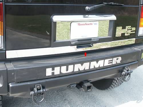 QAA - Hummer H2 2003-2009, 4-door, SUV (1 piece Stainless Steel Tailgate Accent Trim ) HV43010 QAA