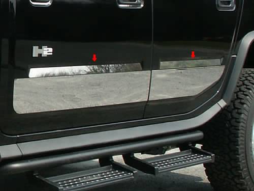 QAA - Hummer H2 2003-2009, 4-door, SUV (4 piece Stainless Steel Door Insert ) HV43013 QAA