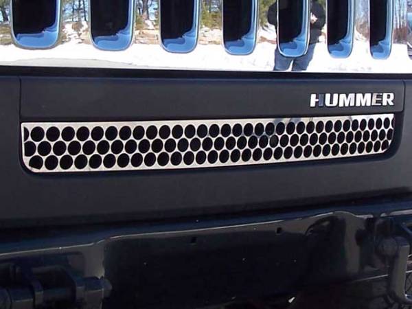 QAA - Hummer H3 2006-2009, 4-door, SUV (1 piece Stainless Steel Stainless Steel Grille / Front Accent Trim Z-Grille Cover ) HV46306 QAA