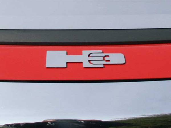 QAA - Hummer H3 2006-2009, 4-door, SUV (2 piece Stainless Steel Letter Graphics "H3" Emblem ) HV46308 QAA