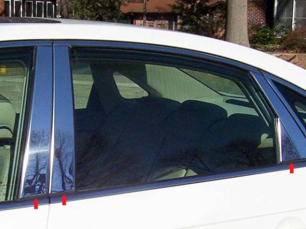 QAA - Hyundai Azera 2006-2011, 4-door, Sedan (6 piece Stainless Steel Pillar Post Trim ) PP26356 QAA