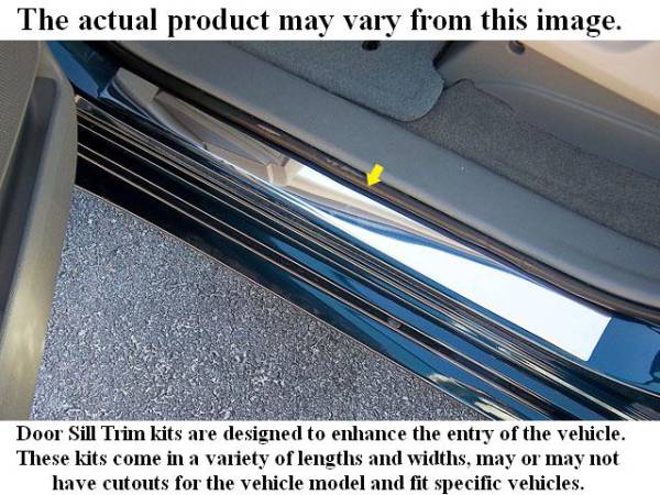 QAA - Hyundai Genesis 2010-2010, 2-door, Coupe (2 piece Stainless Steel Door Sill trim With Logo Cut Out ) DS10348 QAA