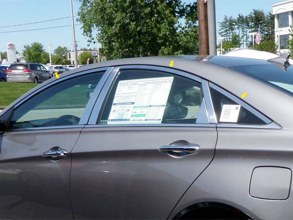 QAA - Hyundai Sonata 2011-2014, 4-door, Sedan (6 piece Stainless Steel Window Trim Package Includes Upper Trim only, NO Pillar Posts, NO window sills ) WP11361 QAA