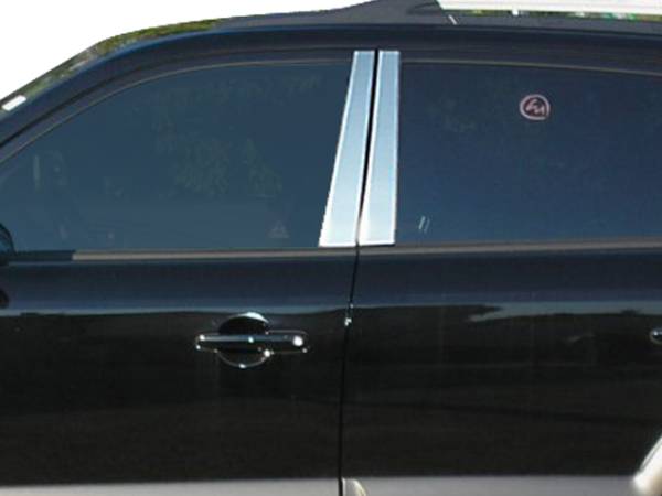 QAA - Hyundai Tucson 2005-2009, 4-door, SUV (4 piece Stainless Steel Pillar Post Trim ) PP26350 QAA