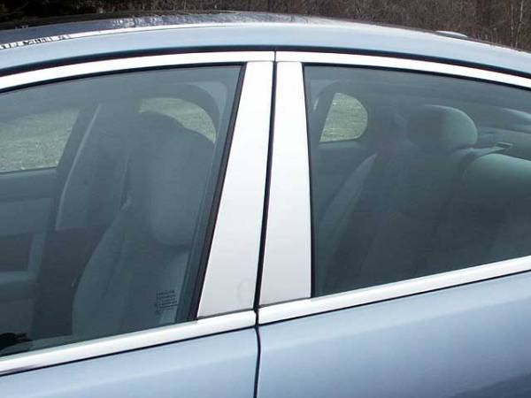 QAA - Jaguar XF 2009-2015, 4-door, Sedan (4 piece Stainless Steel Pillar Post Trim ) PP29098 QAA