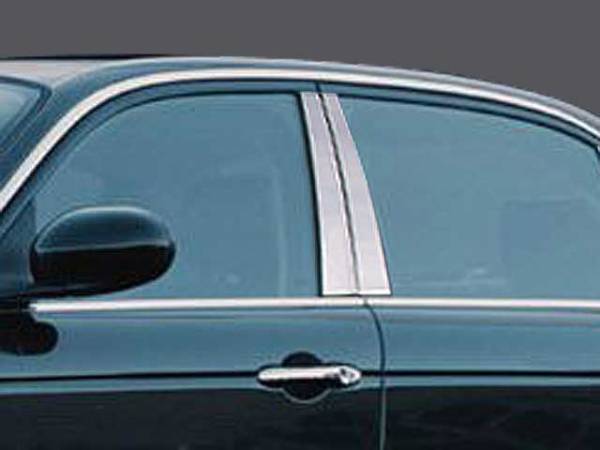 QAA - Jaguar XJ 2004-2009, 4-door, Sedan, XJ8, X350 (4 piece Stainless Steel Pillar Post Trim ) PP24094 QAA