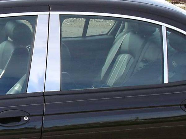 QAA - Jaguar X-Type 2002-2009, 4-door, Sedan (6 piece Stainless Steel Pillar Post Trim ) PP22094 QAA