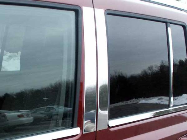 QAA - Jeep Commander 2006-2010, 4-door, SUV (6 piece Stainless Steel Pillar Post Trim ) PP46096 QAA