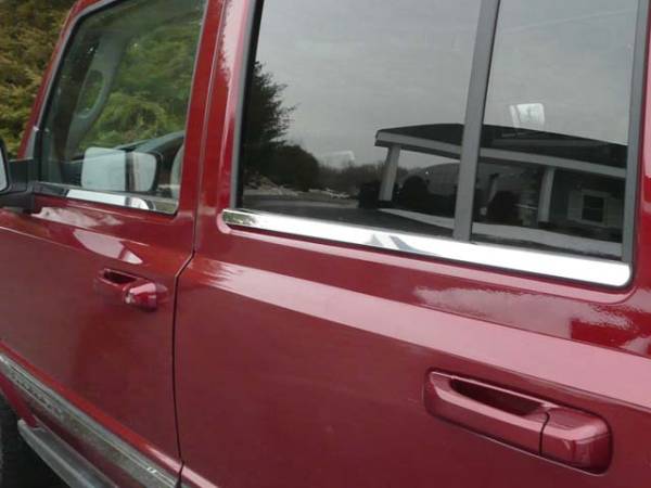 QAA - Jeep Commander 2006-2010, 4-door, SUV (4 piece Stainless Steel Window Sill Trim Set ) WS46095 QAA