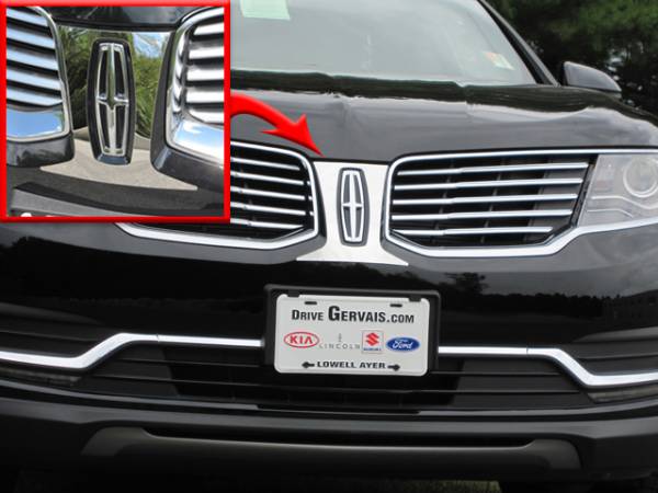 QAA - Lincoln MKX 2016-2018, 4-door, SUV (1 piece Stainless Steel Front Grille Accent Trim Logo Surround ) SG56660 QAA