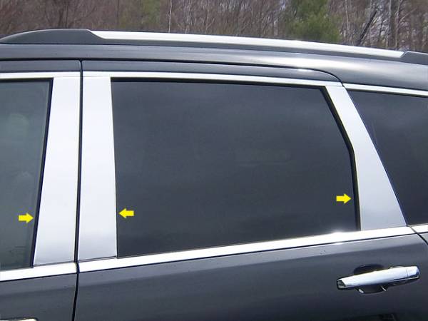 QAA - Jeep Grand Cherokee 2011-2020, 4-door, SUV (6 piece Stainless Steel Pillar Post Trim ) PP51081 QAA