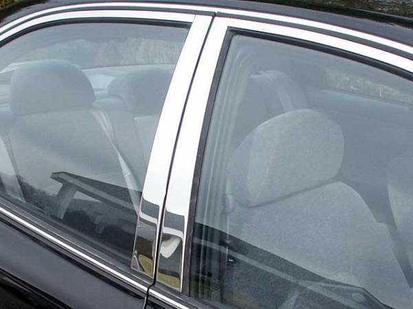 QAA - Kia Optima 2001-2006, 4-door, Sedan (4 piece Stainless Steel Pillar Post Trim ) PP24805 QAA