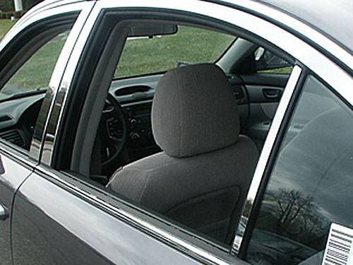 QAA - Kia Optima 2006.5-2010, 4-door, Sedan (6 piece Stainless Steel Pillar Post Trim ) PP27806 QAA