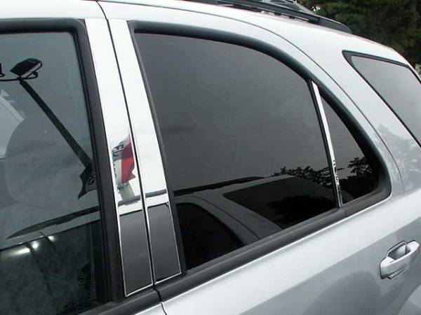 QAA - Kia Sorento 2003-2006, 4-door, SUV (6 piece Stainless Steel Pillar Post Trim ) PP23821 QAA