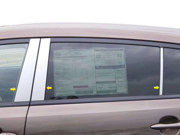 QAA - Kia Sportage 2011-2016, 4-door, SUV (6 piece Stainless Steel Pillar Post Trim ) PP11836 QAA