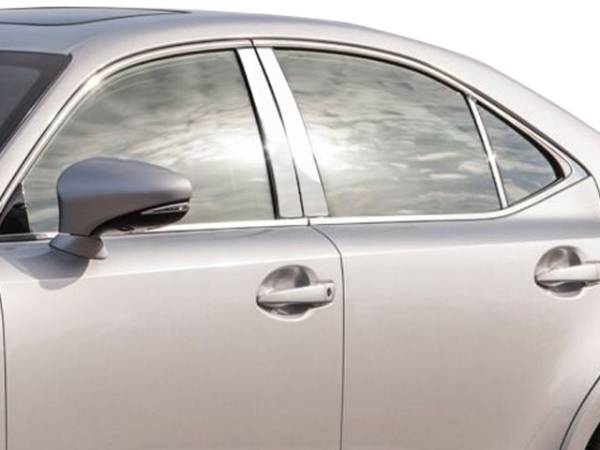 QAA - Lexus IS 2014-2020, 4-door, Sedan (6 piece Stainless Steel Pillar Post Trim ) PP14103 QAA