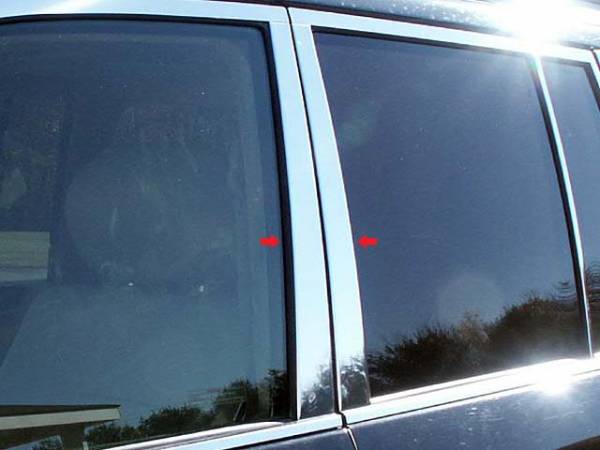 QAA - Lexus LX470 2004-2007, 4-door, SUV (4 piece Stainless Steel Pillar Post Trim ) PP24120 QAA