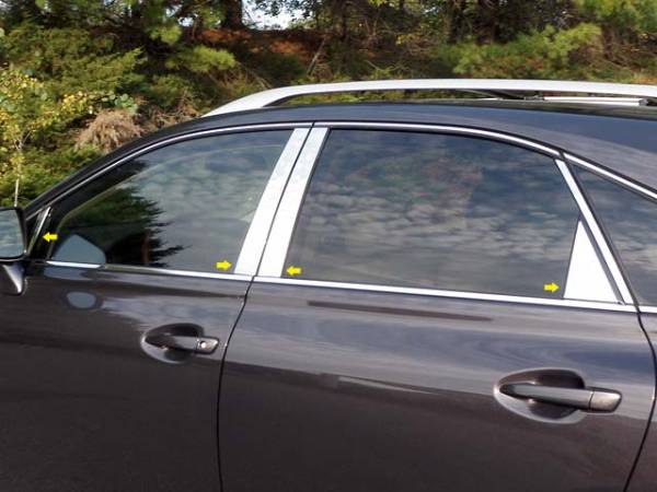 QAA - Lexus RX350 2010-2015, 4-door, SUV (10 piece Stainless Steel Pillar Post Trim Includes front mirror piece ) PP10128 QAA