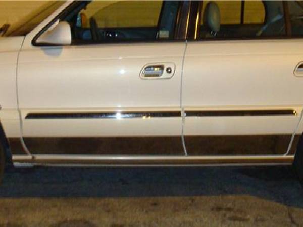 QAA - Lincoln Continental 1998-2004, 4-door, Sedan (8 piece Stainless Steel Rocker Panel Trim, Lower Kit 5.125" - 6" tapered Width Spans from the bottom of the door UP to the specified width.) TH38610 QAA