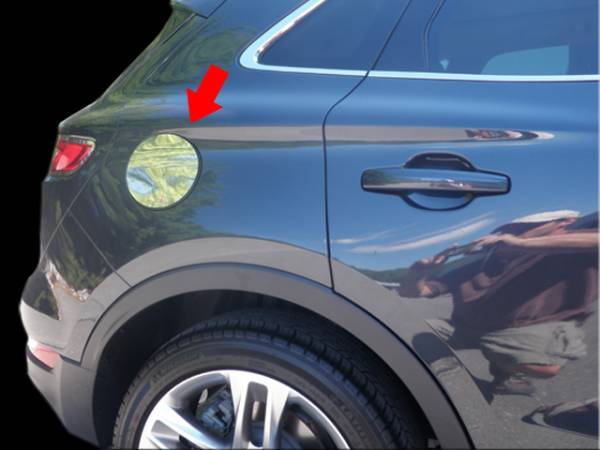 QAA - Lincoln MKC 2015-2019, 4-door, SUV (1 piece Stainless Steel Gas Door Cover Trim Warning: This is NOT a replacement cap. You MUST have existing gas door to install this piece ) GC55640 QAA