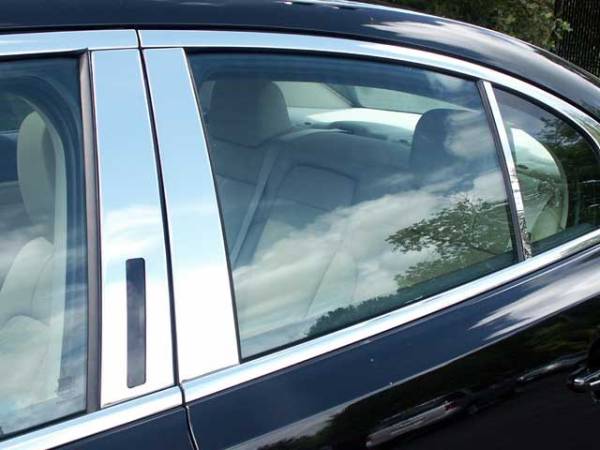 QAA - Lincoln MKS 2009-2016, 4-door, Sedan (6 piece Stainless Steel Pillar Post Trim ) PP49626 QAA