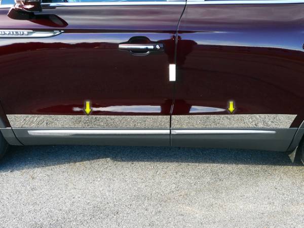 QAA - Lincoln MKX 2016-2018, 4-door, SUV (4 piece Stainless Steel Rocker Panel Trim, Lower Kit 3.75" Width Spans from the bottom of the door UP to the specified width.) TH56660 QAA