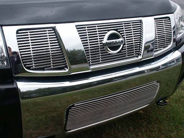 QAA - Nissan Armada 2008-2013, 4-door, SUV (4 piece Billet Grille Overlay Three pieces comprise the upper Grille and one piece covers the bottom ) SGB28523 QAA