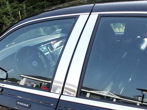 QAA - Lincoln Town Car 1998-2011, 4-door, Sedan (4 piece Stainless Steel Pillar Post Trim ) PP38680 QAA