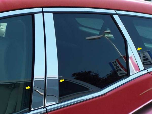 QAA - Mazda CX-7 2007-2012, 4-door, SUV (6 piece Stainless Steel Pillar Post Trim ) PP27721 QAA