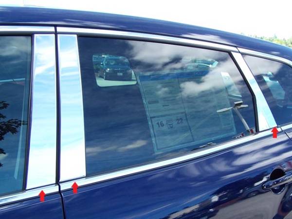 QAA - Mazda CX-9 2007-2015, 4-door, SUV (6 piece Stainless Steel Pillar Post Trim ) PP27726 QAA