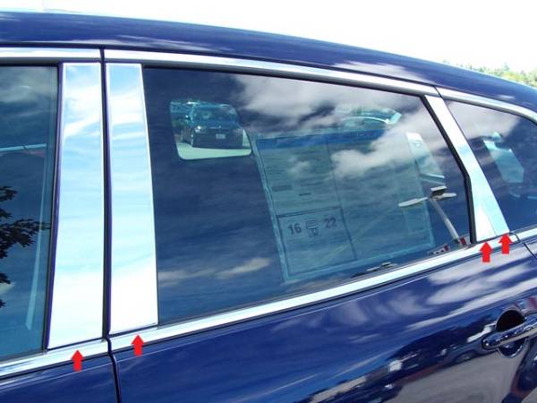 QAA - Mazda CX-9 2007-2015, 4-door, SUV (8 piece Stainless Steel Pillar Post Trim Includes Triangle piece ) PP27727 QAA