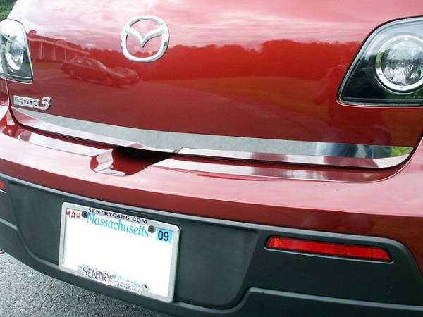 QAA - Mazda Mazda3 2004-2009, 4-door, Hatchback (1 piece Stainless Steel Rear Deck Trim, Trunk Lid Accent 1.75" Width ) RD27750 QAA