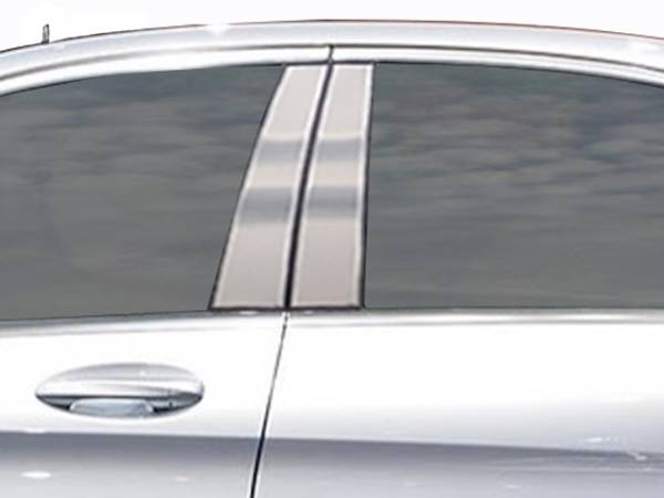 QAA - Mercedes C Class 2015-2020, 4-door, Sedan, C300, C400 ONLY (4 piece Stainless Steel Pillar Post Trim ) PP15081 QAA