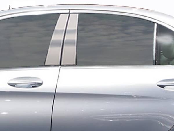 QAA - Mercedes C Class 2015-2020, 4-door, Sedan, C300, C400 ONLY (6 piece Stainless Steel Pillar Post Trim ) PP15082 QAA