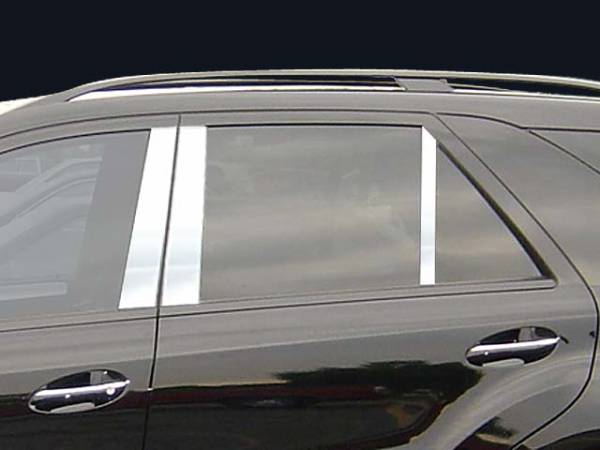 QAA - Mercedes ML Class 2006-2008, 4-door, SUV (6 piece Stainless Steel Pillar Post Trim ) PP26066 QAA