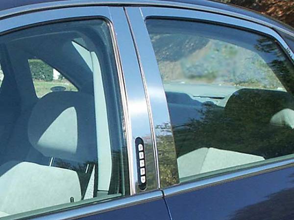 QAA - Mercury Montego 2005-2007, 4-door, Sedan (4 piece Stainless Steel Pillar Post Trim Includes keyless entry touch pad ) PP45490 QAA