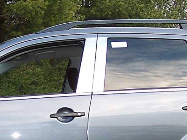 QAA - Mitsubishi Outlander 2007-2009, 4-door, SUV (4 piece Stainless Steel Pillar Post Trim ) PP27010 QAA