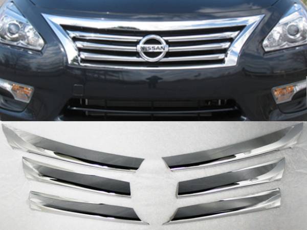 QAA - Nissan Altima 2013-2013, 4-door, Sedan (6 piece Chrome Plated ABS plastic Grill Overlay ) SGC13550 QAA