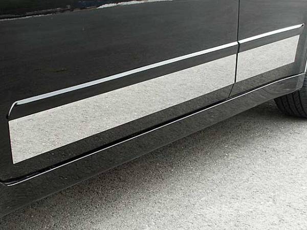 QAA - Nissan Altima 2007-2012, 4-door, Sedan (4 piece Stainless Steel Rocker Panel Trim, Upper Kit 4" Width, Cut to the Molding Spans from the bottom of the molding DOWN to the specified width.) TH27551 QAA