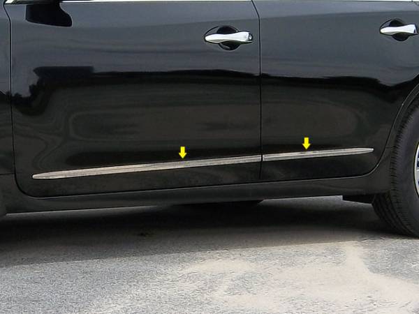 QAA - Nissan Altima 2013-2015, 4-door, Sedan (4 piece Stainless Steel Body Side Molding Accent Trim 1" wide ) AT13550 QAA