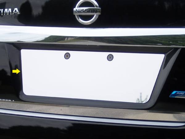 QAA - Nissan Altima 2013-2015, 4-door, Sedan (1 piece Stainless Steel License Plate Bezel ) LP13550 QAA
