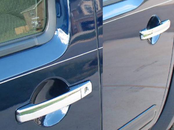 QAA - Nissan Frontier 2005-2020, 2-door, Pickup Truck, King Cab (4 piece Chrome Plated ABS plastic Door Handle Cover Kit Does NOT include passenger key access ) DH25510 QAA