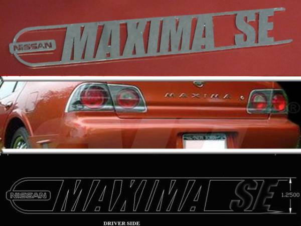 QAA - Nissan Maxima 2004-2008, 4-door, Sedan, SE (2 piece Stainless Steel "MAXIMA SE" Logo Decal Set of Two ) SGR24541 QAA