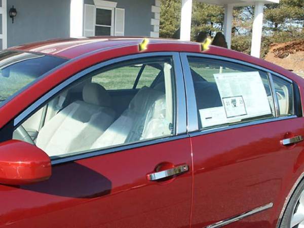 QAA - Nissan Maxima 2004-2008, 4-door, Sedan (4 piece Stainless Steel Window Trim Package Includes Upper Trim only, NO Pillar Posts, NO window sills. ) WP24545 QAA