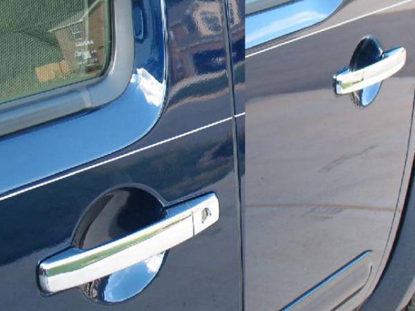 QAA - Nissan Pathfinder 2005-2012, 4-door, SUV (4 piece Chrome Plated ABS plastic Door Handle Cover Kit Does NOT include passenger key access Fitment for Front Doors only.) DH25510 QAA