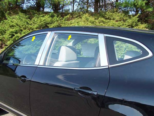 QAA - Nissan Rogue 2008-2013, 4-door, SUV (4 piece Stainless Steel Window Trim Package Includes Upper Trim only, NO Pillar Posts, NO window sills. ONLY works with QAA's pillar post kit) WP28536 QAA