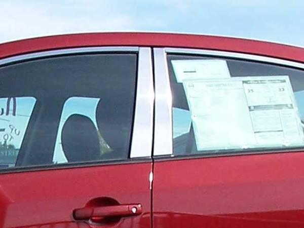 QAA - Nissan Sentra 2007-2012, 4-door, Sedan (4 piece Stainless Steel Pillar Post Trim ) PP28575 QAA