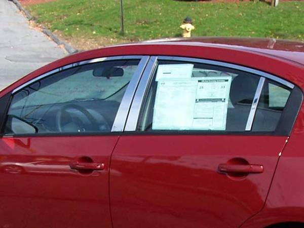 QAA - Nissan Sentra 2007-2012, 4-door, Sedan (10 piece Stainless Steel Window Trim Package Includes Upper Trim and Pillar Posts, NO Window Sills ) WP28575 QAA