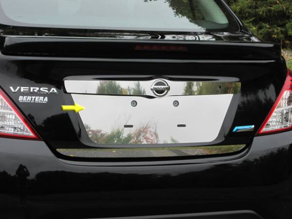 QAA - Nissan Versa 2012-2019, 4-door, Sedan (1 piece Stainless Steel License Plate Bezel ) LP12530 QAA