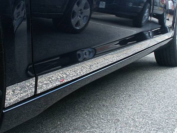 QAA - Saturn Aura 2007-2009, 4-door, Sedan (8 piece Stainless Steel Rocker Panel Trim, Lower Kit 2" Width, w/ trim crease Spans from the bottom of the door UP to the specified width.) TH47415 QAA